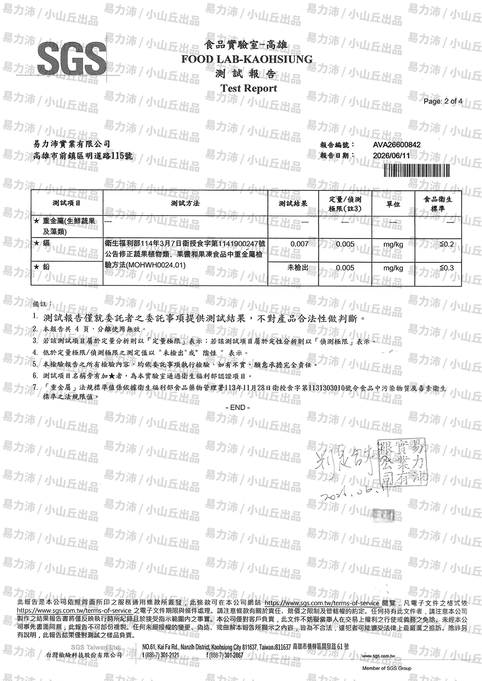 冷凍青蔥檢驗報告